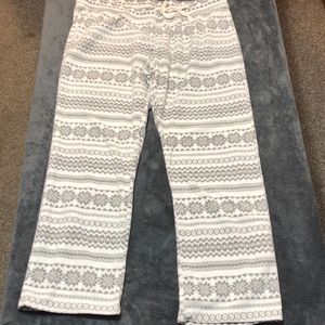 Old Navy pajama bottoms, white and gray, XL
